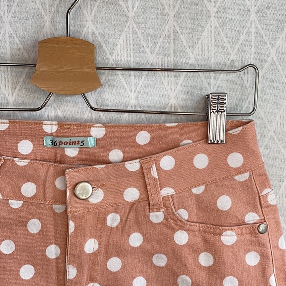 2/$30 Peach Polka Dot Shorts - Picture 2 of 5